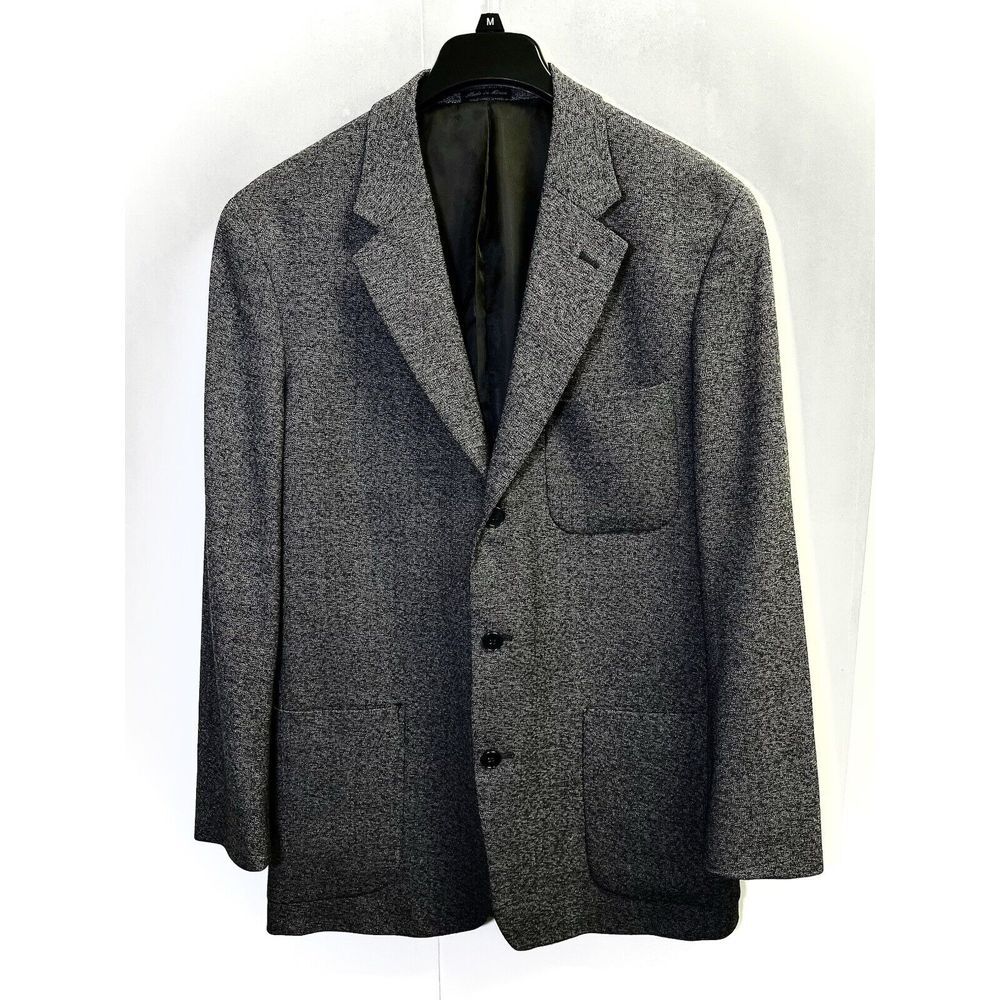 Alfani Athletic Fit Sports‎ Coat 42L Knit Woven Patch Pocket 2-Btn Blazer Jacket